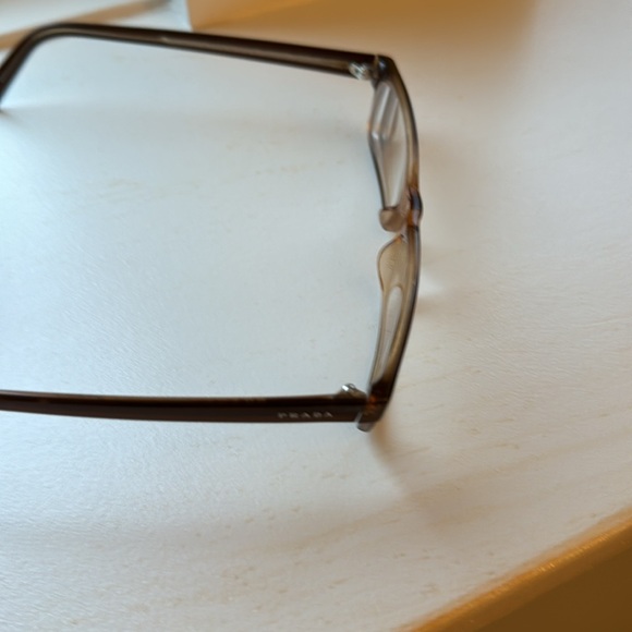 PRADA light brown rectangular eyeglass frames, excellent like new condition - Picture 4 of 8